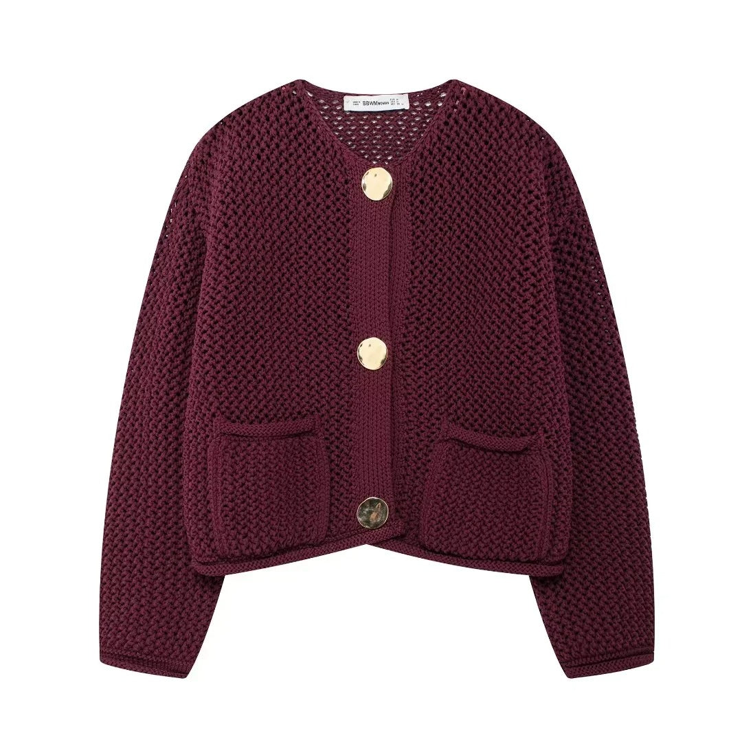 GARNET BUTTON CARDİGAN