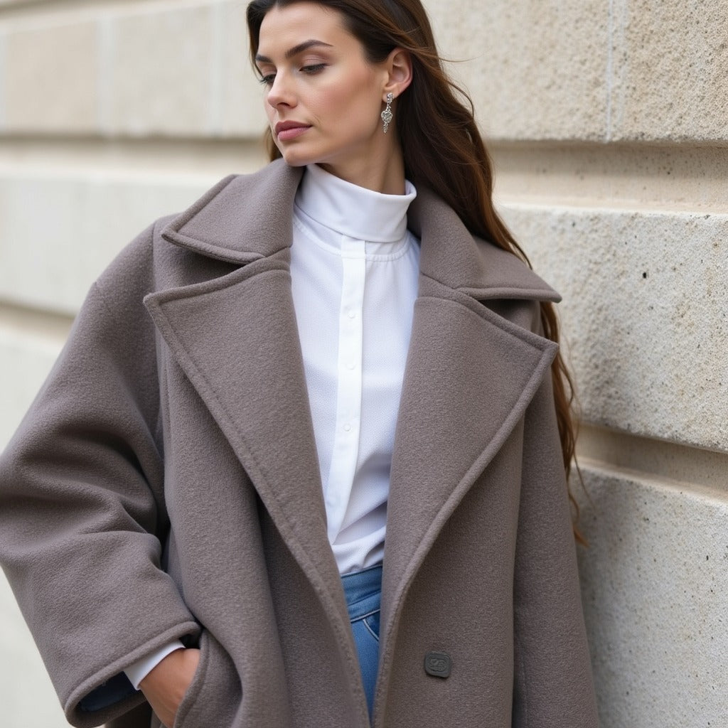 TAUPE OVERSİZED COAT